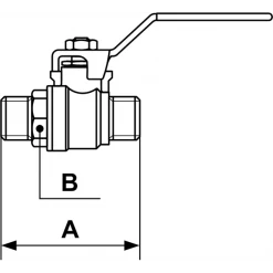 Vanne Robinet Vanne Laiton Cylindrique Mâle Mâle G1 2" PN 40 Bar Prevost RSIM 21