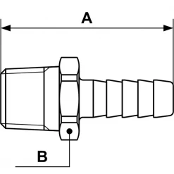 Embout Pour Flexible FiletĂ© Mâle Jonction Laiton Filetage Conique M 1/4" Cannelé 8 Mm Prevost JFT 1408