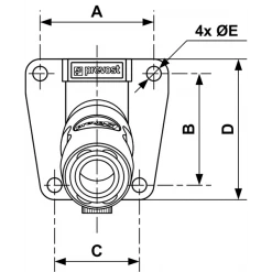 Raccord Rapide Sur Applique Murale Applique Murale Filetée Femelle - 1 Raccord Et Purge Manuelle Passage 8 Mm 1/2" Prevost ISI 081103WK
