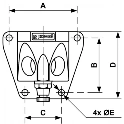 Raccord Rapide Sur Applique Murale Applique Murale Filetée Femelle - Sortie 2 Raccords Et Purge Manuelle Entrée 1/2" Sortie 1/2" Prevost MF103S2+PVRRFM202512