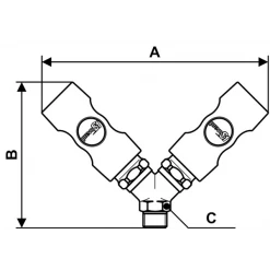 Raccord Rapide FiletĂ© Mâle Distributeur 2 Directions Taraudé M G3/8 - ISI08 Prevost ISI 088152