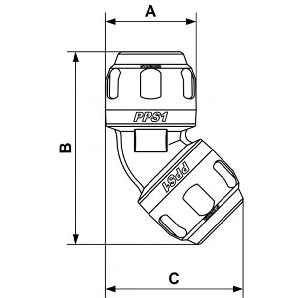 Raccord Air Comprimé Aluminium Coude égal Aluminium 45° - PPS1 4C25 Prevost - Pour Tube Extérieur De 25 Mm 1 Raccord Air Comprimé Aluminium Coude égal Aluminium 45° - PPS1 4C25 Prevost - Pour Tube Extérieur De 25 Mm