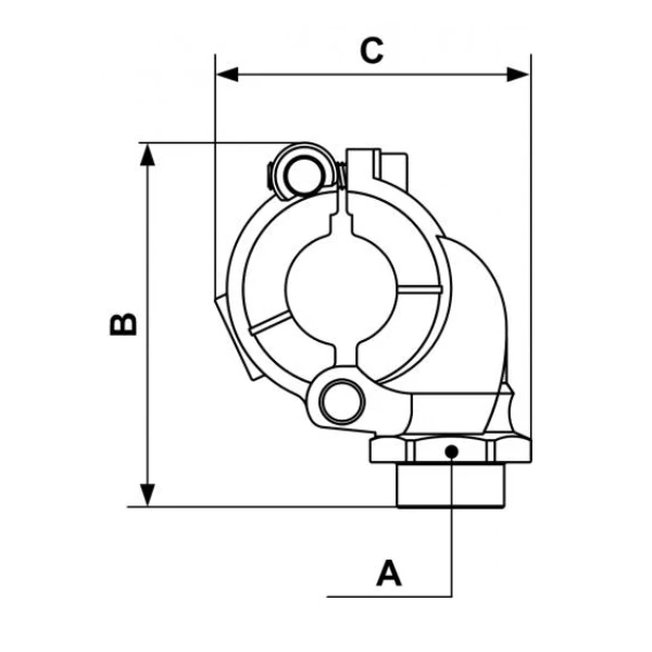 Raccord Air Comprimé Aluminium Bride De Piquage Prevost - Aluminium - G 1/2 - Tuyau Ø Extérieur 25 Mm 2 Raccord Air Comprimé Aluminium Bride De Piquage Prevost - Aluminium - G 1/2 - Tuyau Ø Extérieur 25 Mm – Image 2