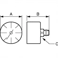 Filtres Régulateurs Manomètre Boîtier Rond Diamètre 50 Mm 0 - 4 Bar : Prevost MT RA0450 -Tuyauterie Soldes Boutique imageproduct361408 2