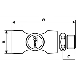 Raccord Rapide Fileté Mâle Raccord Fileté Mâle Cylindrique Avec Joint D'étanchéité Diamètre De Passage 6 Mm Prevost 1/4" ISI 061151