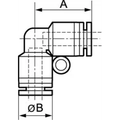 Raccords Autobloquant Pour Air Raccord Autobloquant Coudé égal 90° Diamètre 8 Mm Prevost RPC ET0808