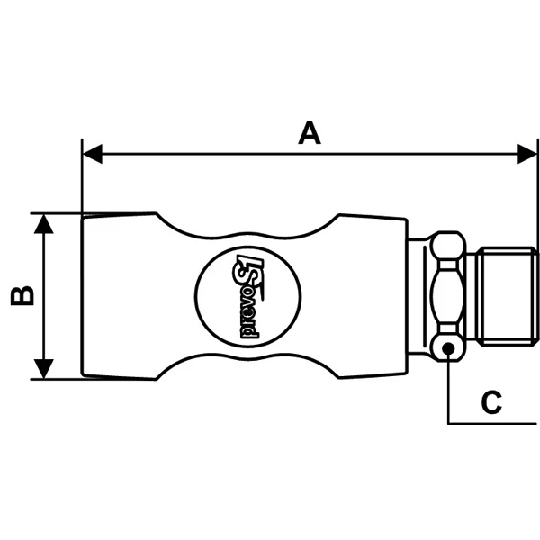 Raccord Rapide Fileté Mâle Raccord Rapide Cylindrique ISI 08 Mâle BSPP G 1/4" Prevost ISI 081151 1 Raccord Rapide Fileté Mâle Raccord Rapide Cylindrique ISI 08 Mâle BSPP G 1/4" Prevost ISI 081151