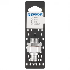 Raccord Eau, Courbe Et Coude Embout Pour Circuit D'eau Sur Plaque En Laiton Chromé G 1/2 Mâle Prevost ELP096153P