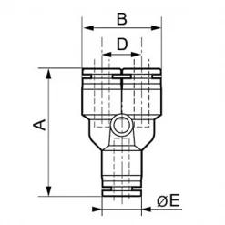 Raccords Autobloquant Pour Air Raccord Instantané Autobloquant Y égal Diamètre 8 Mm Prevost RPY ET0808