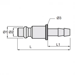 Jonction Et Coupleur Pour Flexible Lot 2 Embouts Raccord Rapide Air Comprimé ISO 6150B Ø 5,5 Mm Lacmé