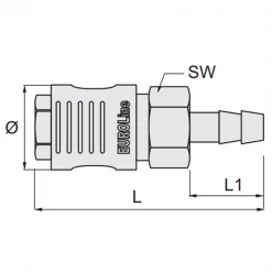 Jonction Et Coupleur Pour Flexible Coupleur Rapide Pour Tuyau Diamètre Intérieur 8 Mm Lacmé 362.104