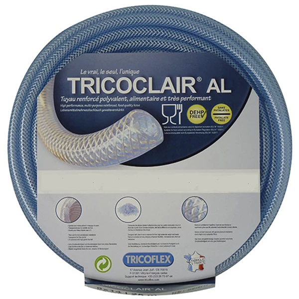 Tuyau Air, Liquide Et Alimentaire Tuyau Renforcé Polyvalent Tricoclair AL 19 X 27 Mm Tricoflex 050289 3 Tuyau Air, Liquide Et Alimentaire Tuyau Renforcé Polyvalent Tricoclair AL 19 X 27 Mm Tricoflex 050289 – Image 3