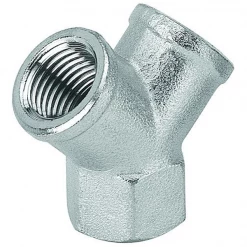 Mamelons Pour Raccords Pneumatiques Raccord Y Femelle Laiton Nickelé - Prevost - Filetage 1/8 - Pression 0 à 15 Bar