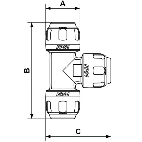 Raccord Air Comprimé Aluminium Té égal Prevost PPS1 TE16 Aluminium - Diamètre Extérieur 16 Mm 2 Raccord Air Comprimé Aluminium Té égal Prevost PPS1 TE16 Aluminium - Diamètre Extérieur 16 Mm – Image 2